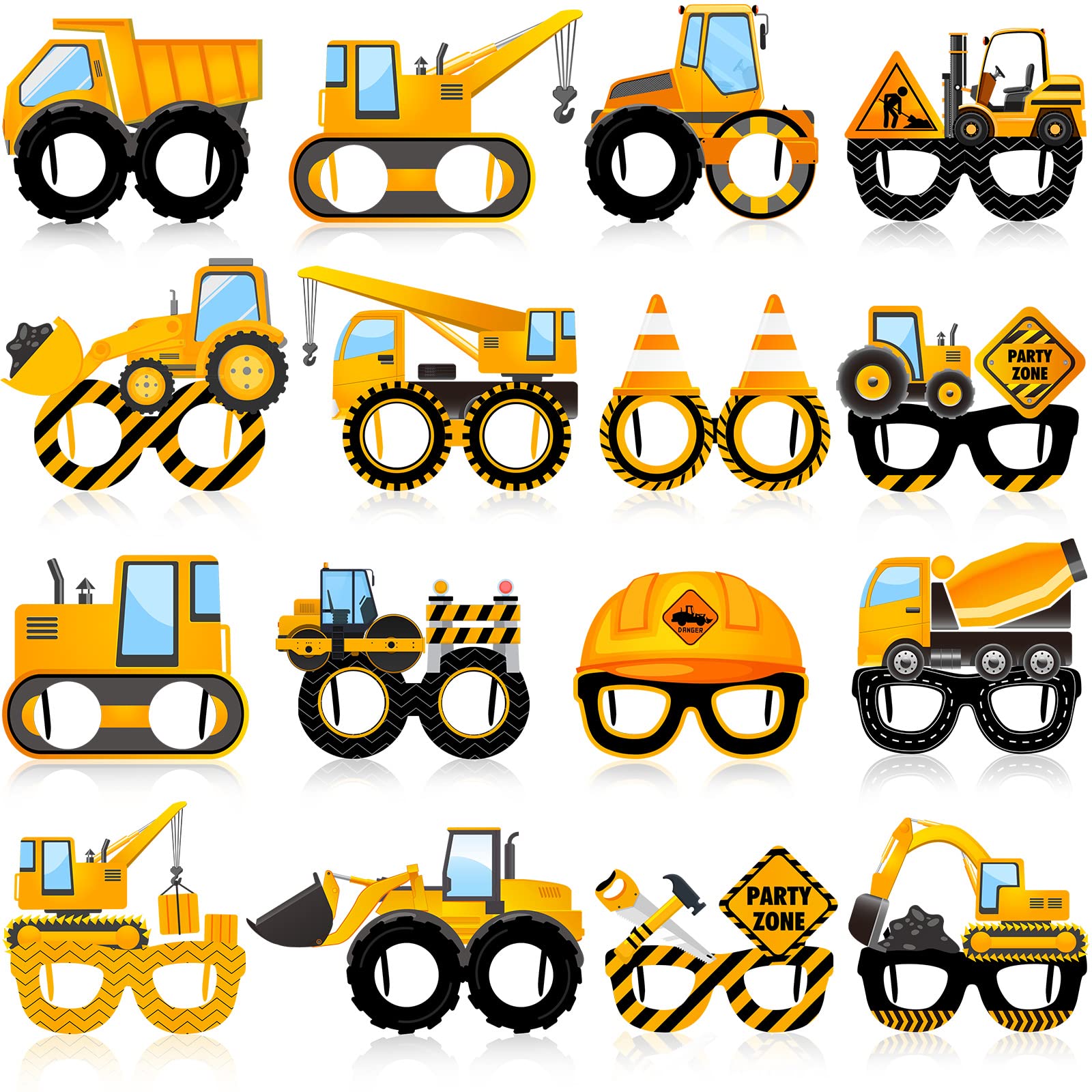 12Pcs Construction Theme Party - Heavy Equipment Birthday Theme ulasan dan harga
