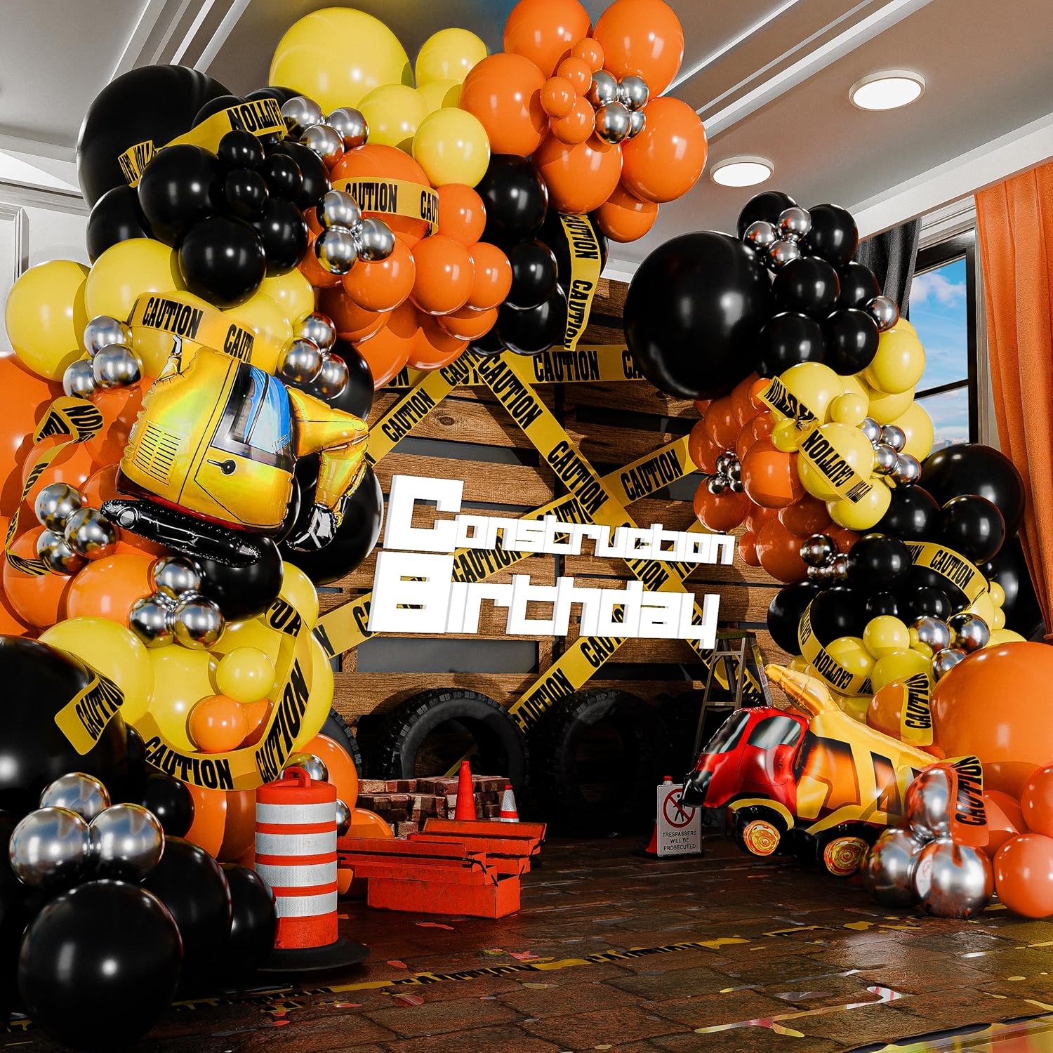 Construction Balloon Arch Kit  - Heavy Equipment Birthday Theme ulasan dan harga