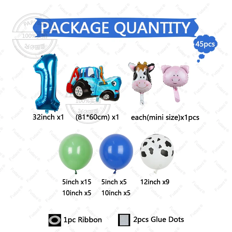 45Pcs/Set Excavator Tractor Nu - Heavy Equipment Birthday Theme ulasan dan harga