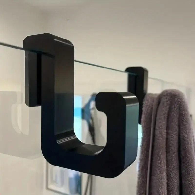 2pcs 3D Heavy-duty Shower Hook - Heavy Equipment Glass ulasan dan harga