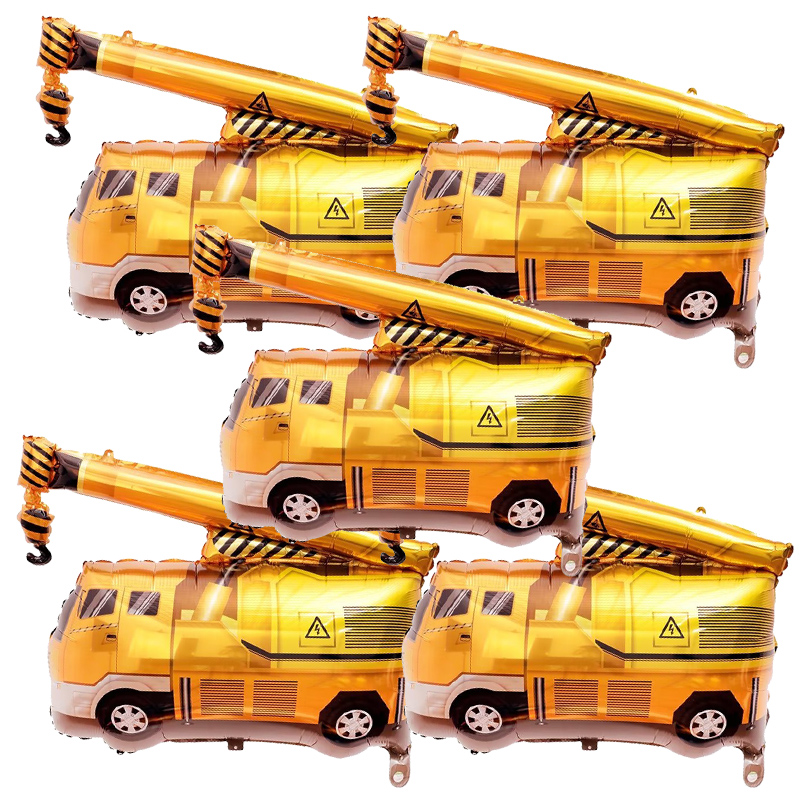 5pcs Engineering Vehicle Ballo - Heavy Equipment Birthday Theme ulasan dan harga