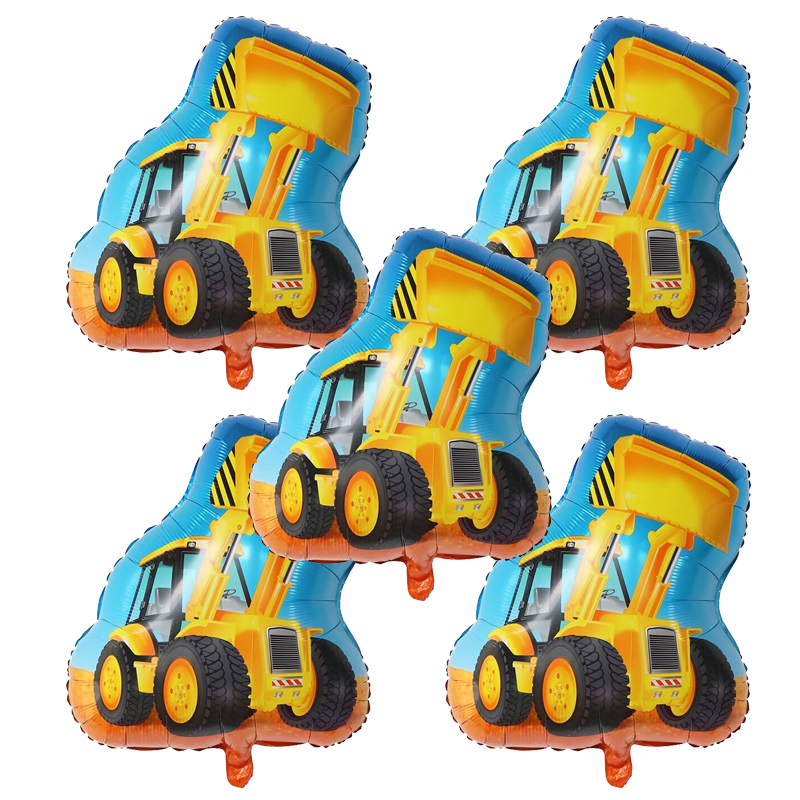 5pcs Engineering Vehicle Ballo - Heavy Equipment Birthday Theme ulasan dan harga