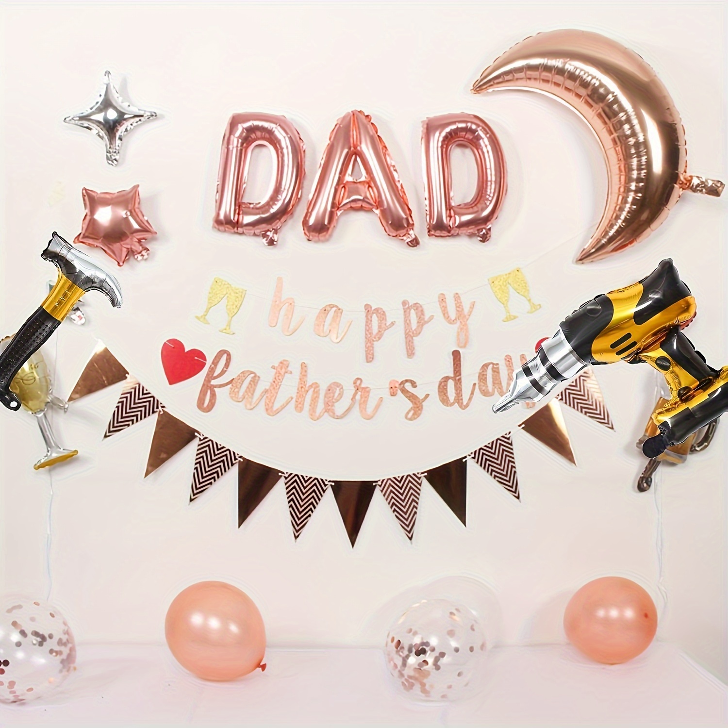 4/8Pcs Hammer Foil Balloons In - Heavy Equipment Birthday Theme ulasan dan harga