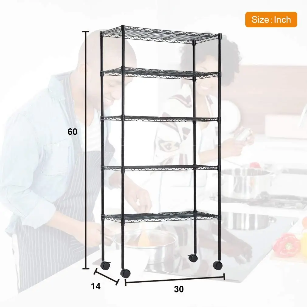 5 Tier Wire Storage Shelves wi - Heavy Equipment Glass ulasan dan harga