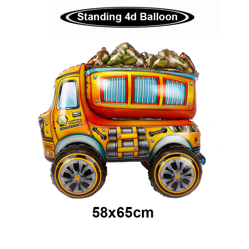 Construction 4D Foil Balloons  - Heavy Equipment Birthday Theme ulasan dan harga