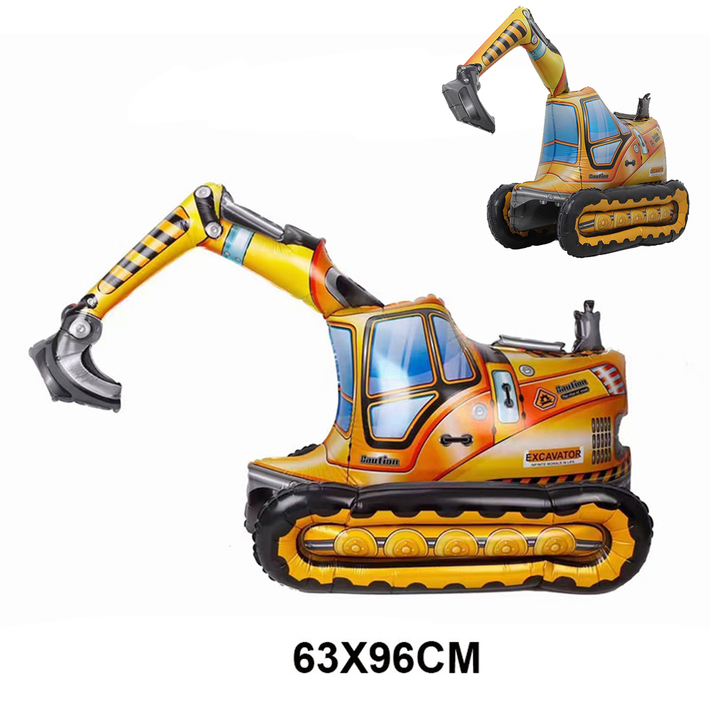 Construction 4D Foil Balloons  - Heavy Equipment Birthday Theme ulasan dan harga