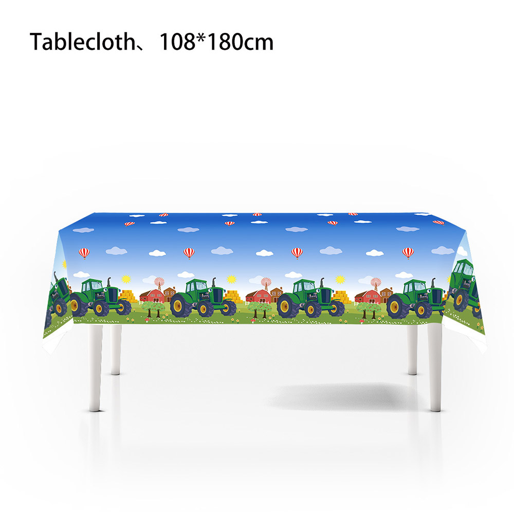 Green Farm Tractor Birthday Pa - Heavy Equipment Birthday Theme ulasan dan harga
