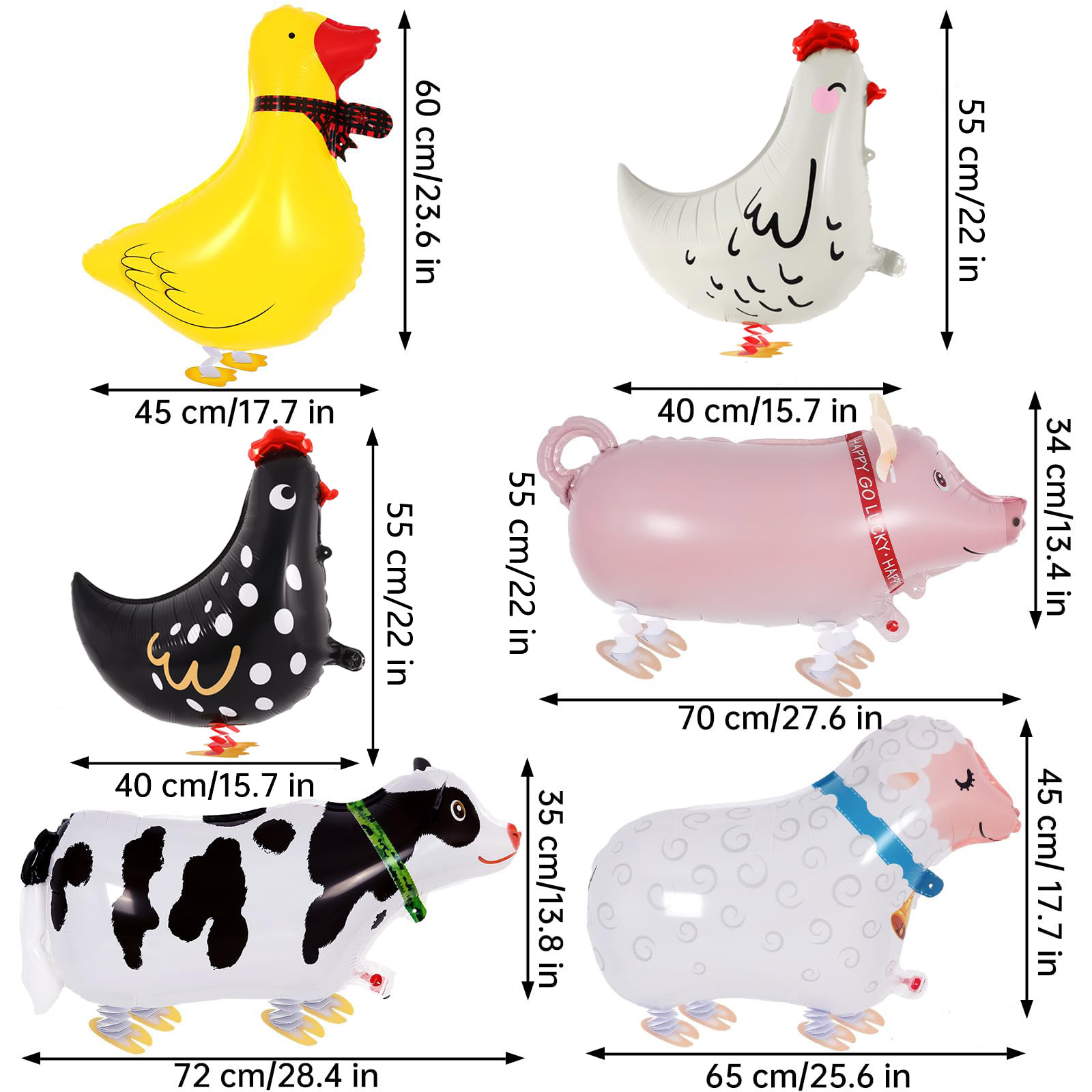 1pc Farm Animal Balloon Farm A - Heavy Equipment Birthday Theme ulasan dan harga