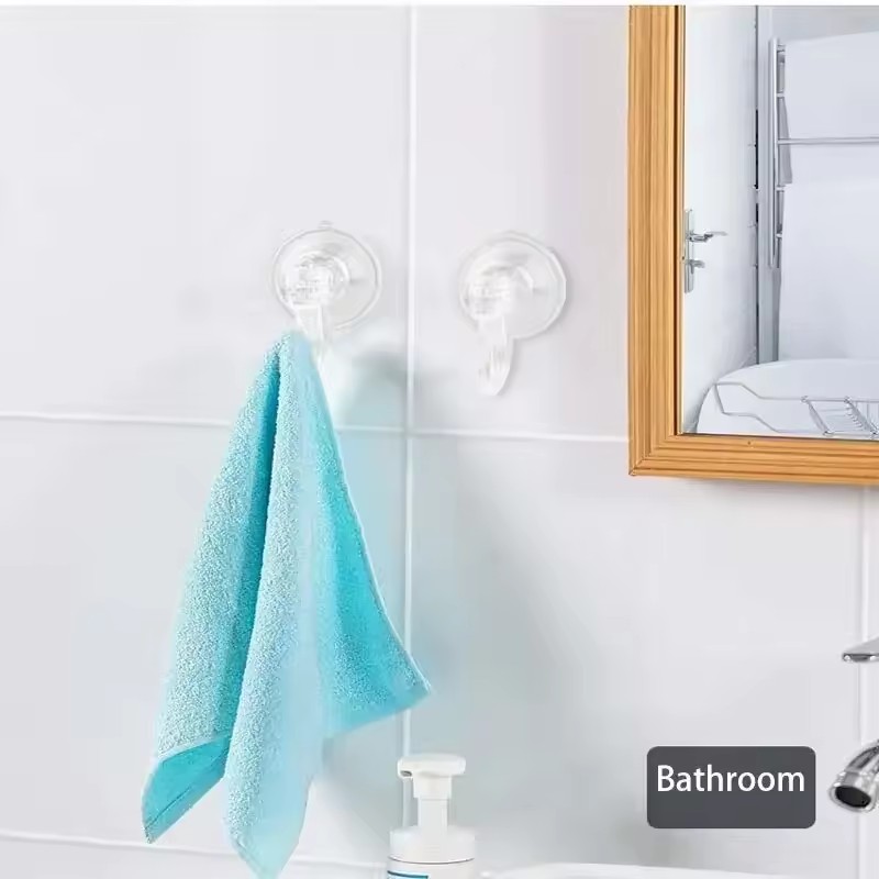 10pcs Suction Cup Hooks, Clear - Heavy Equipment Glass ulasan dan harga